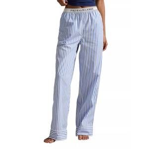 NEW POLO RALPH LAUREN shirting stripes striped cotton pants in white cloud hydra